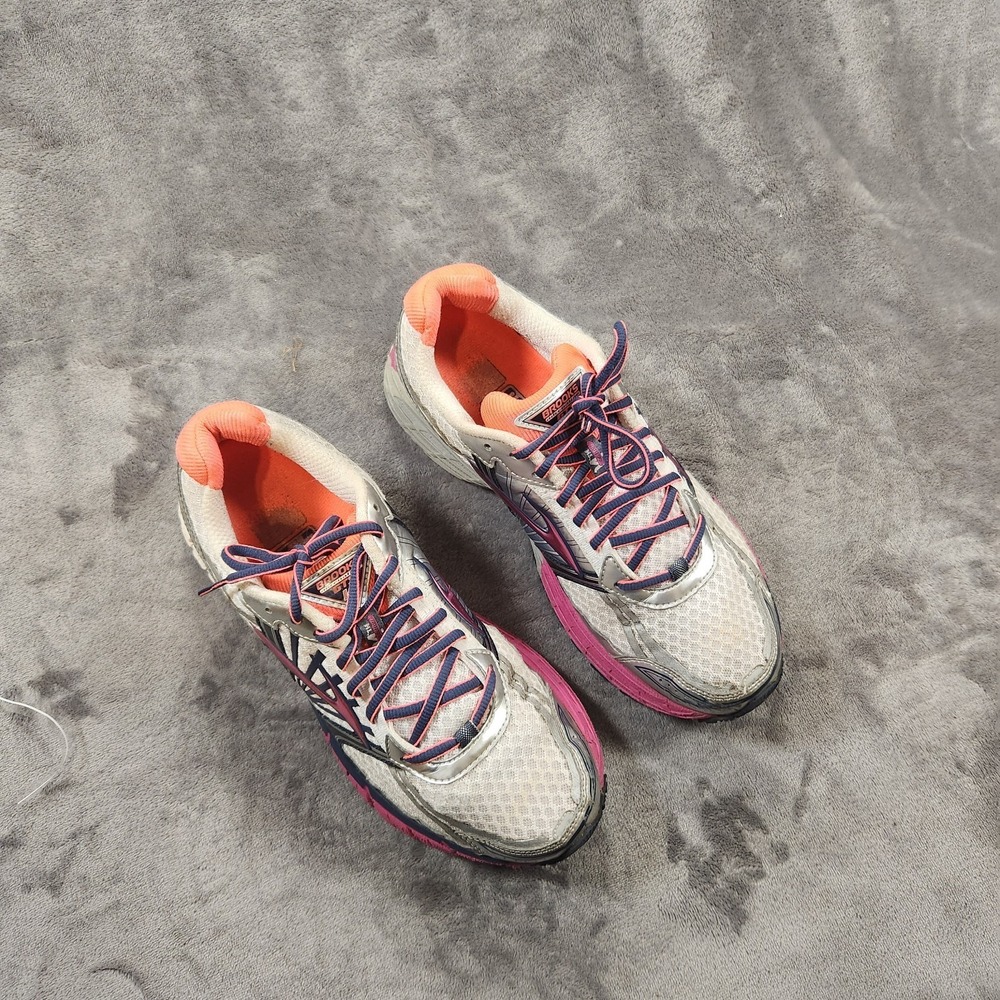 Brooks Shoes Womens 10 Gray Pink Sneakers Road Running Adreneline GTS 14 - Picture 7 of 10